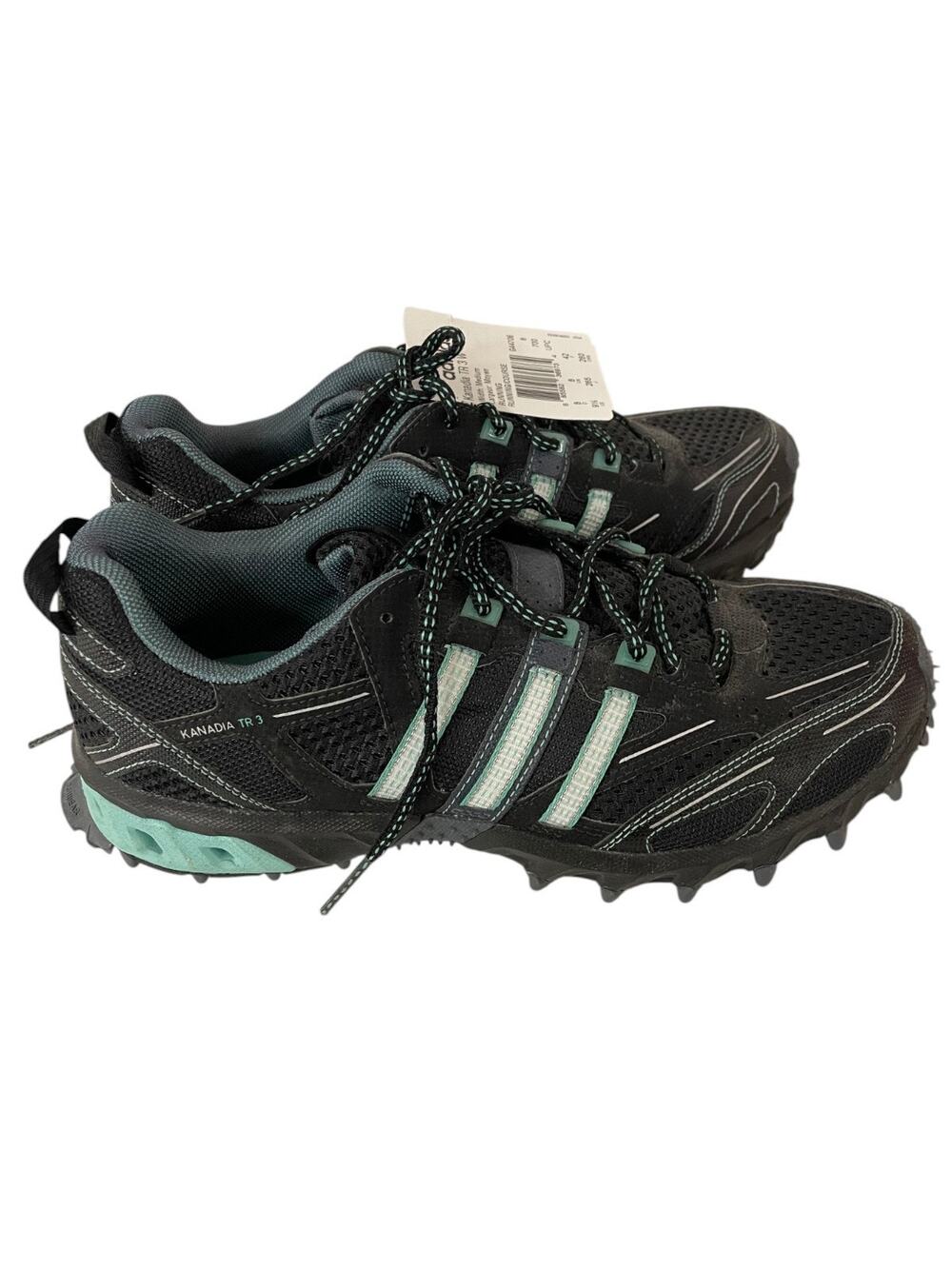 Adidas Kanadia TR 3 Womens Trail Running Shoe Lace Up Black Mint Green 9.5 NWOB